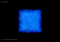 cold dark matter only simulation, L=150Mpc/h a side with 256^3 dark matter particles 